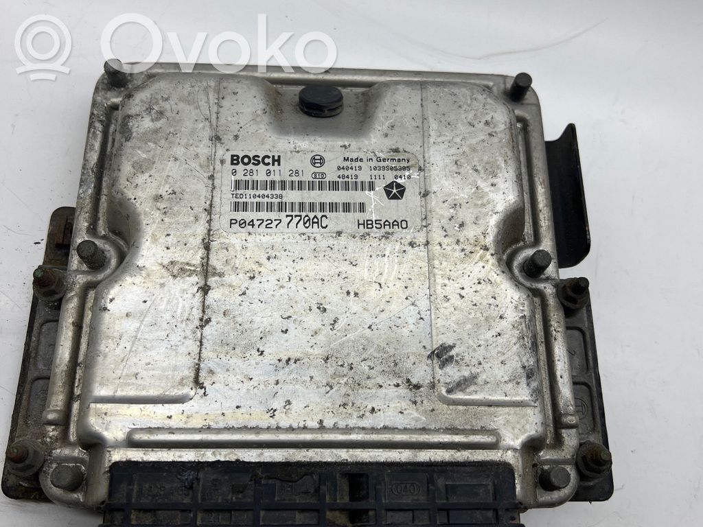 Engine control unit/module   0281011281,P04727770AC,1039S05385