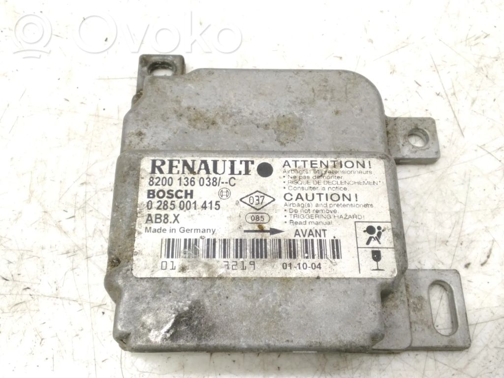 Renault Clio II Airbag control unit/module 