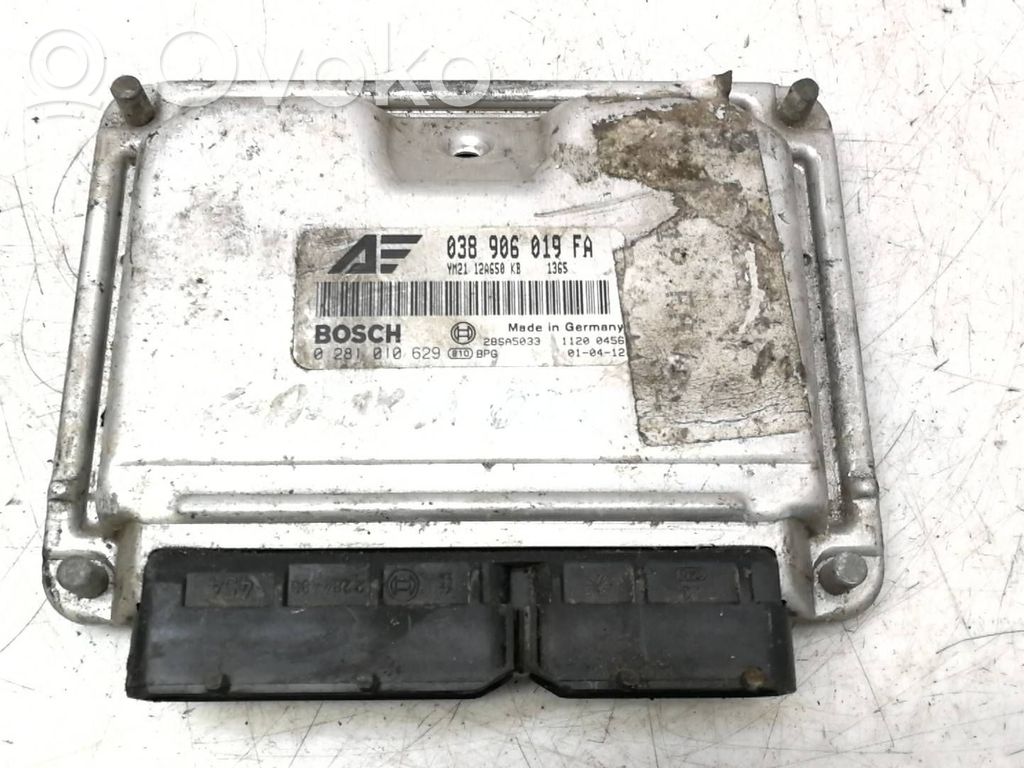 Engine control unit/module   038906019FA,28SA5033,YM2112A650KB,0281010629