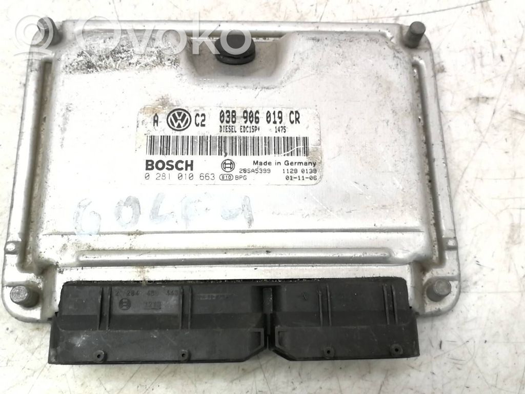 Engine control unit/module   038906019CR,28SA5399,0281010663