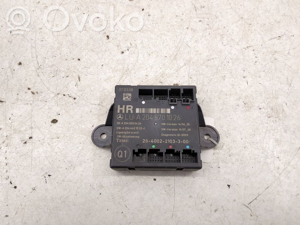 Mercedes-Benz C W204 Door control unit/module 
