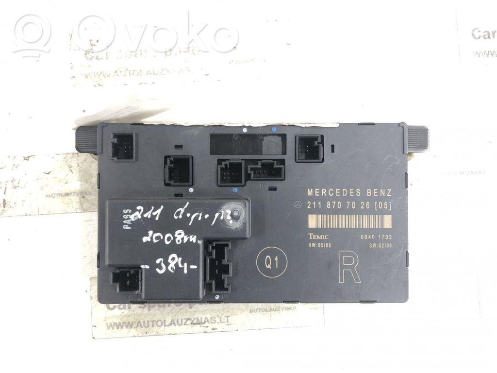 Door control unit/module   A2118707026,2118707026,2118707026,A2118707026