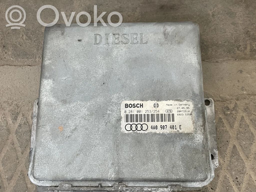 Unidad de control/módulo del motor   4A0907401E,0281001253254