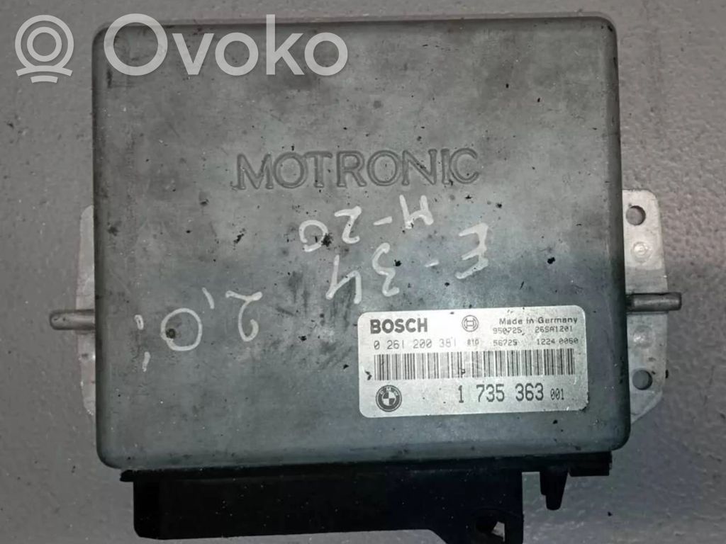 Unidad de control/módulo del motor   0261200381,1735363001