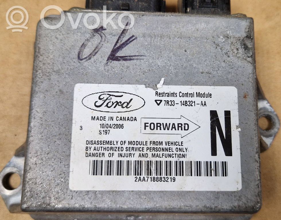 Airbag control unit/module   7R3314B321AA