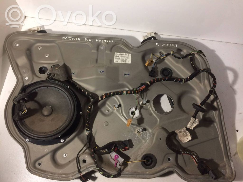Skoda Octavia Mk2 (1Z) Mechanizm podnoszenia szyby przedniej bez silnika 