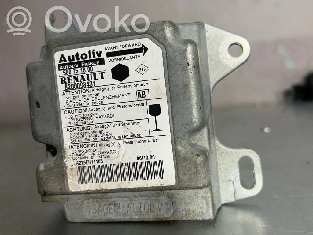 Renault Scenic I Airbag control unit/module 