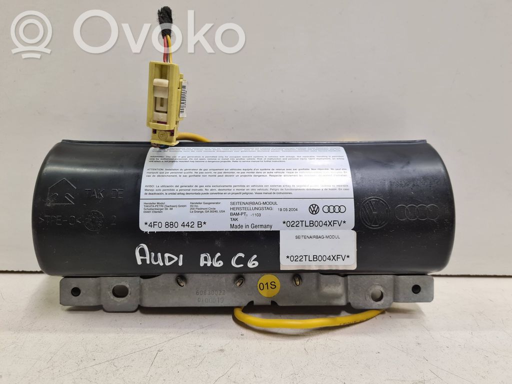 Audi A6 S6 C6 4F Sėdynės oro pagalvė 