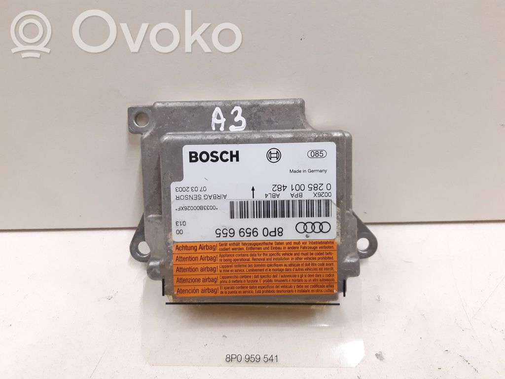 Audi A3 S3 8P Sterownik / Moduł Airbag 