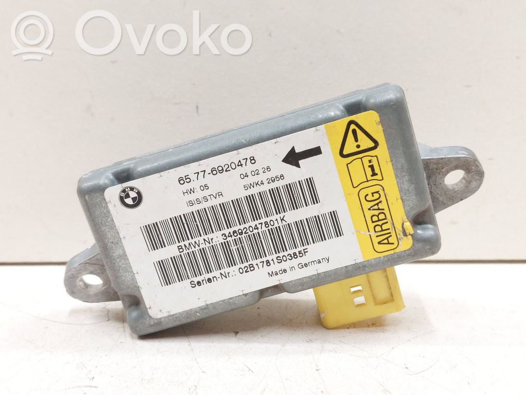 Unidad de control/módulo del Airbag   65776920478,6920478,34692047801K