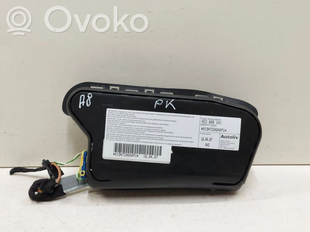 Audi A8 S8 D3 4E Airbag del asiento 