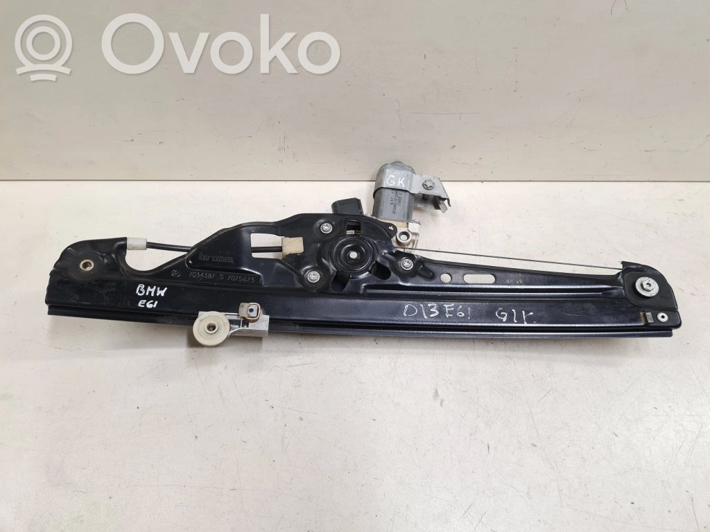 BMW 5 E60 E61 Mécanisme lève-vitre de porte arrière avec moteur 