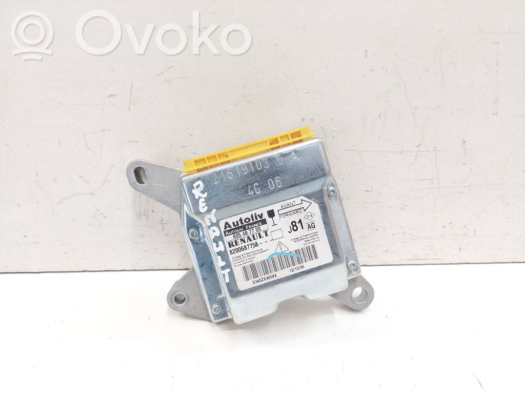 Sterownik / Moduł Airbag   8200687758,605487700,G345ZX40084