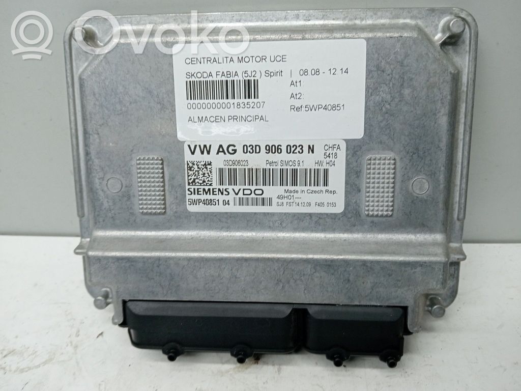 Skoda Fabia Mk2 (5J) Unitate/modul de control motor 