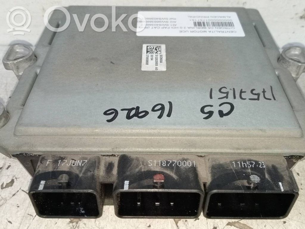 Engine control unit/module   5WS40388CT,5WS40388CT,SW9663885680