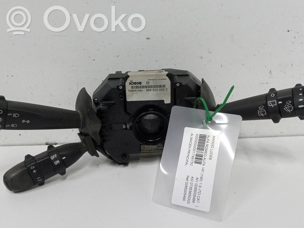 Interruptor de control del panel de luces   0265005499,0265005499,07353655320