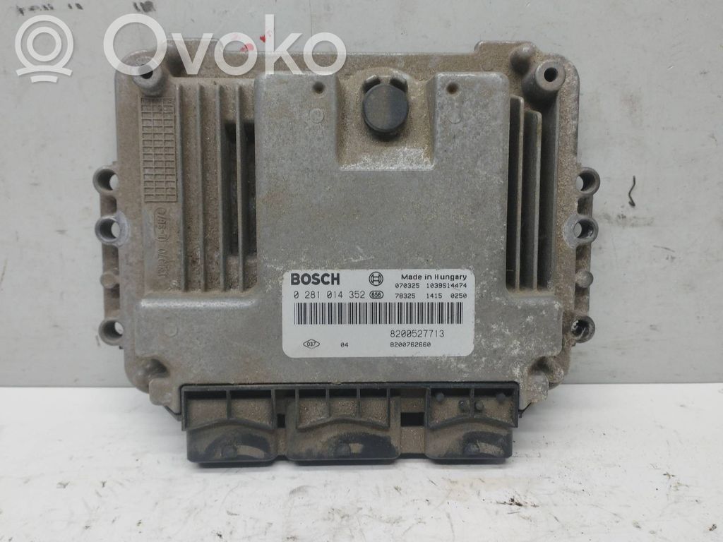 Engine control unit/module   8200527713,0281014352,BOSCH