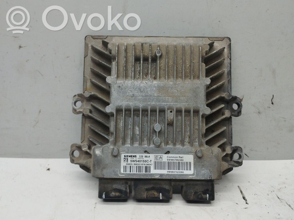Engine control unit/module   5WS40155CT,SW9657662380