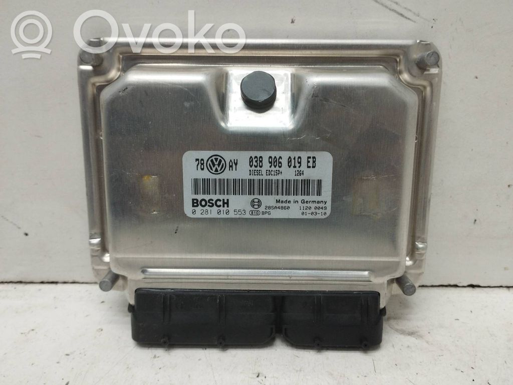 Engine control unit/module   038906019EB,0281010553,BOSCH