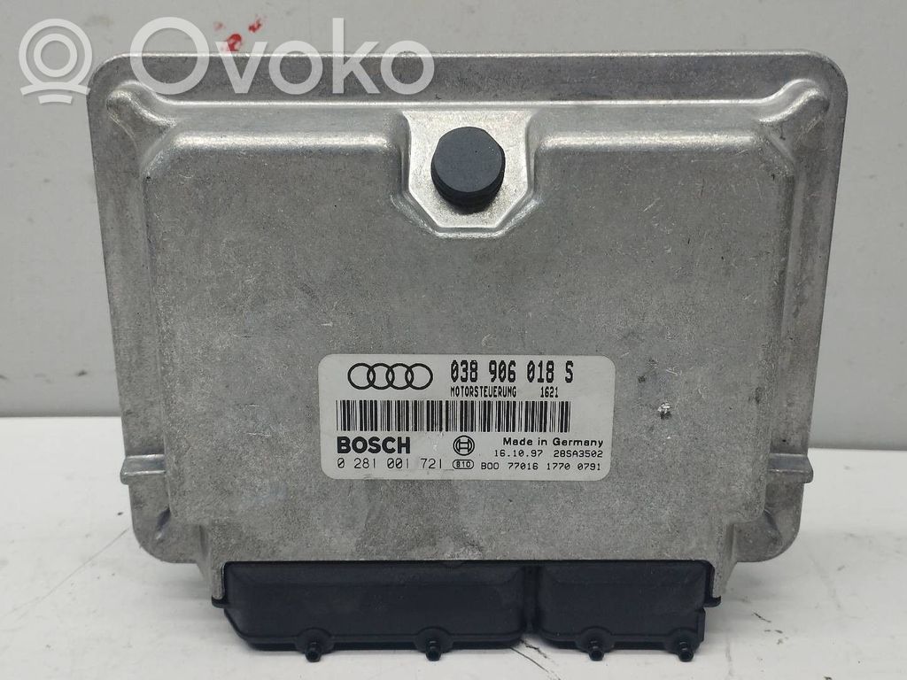 Unidad de control/módulo del motor   038906018S,0281001721,BOSCH