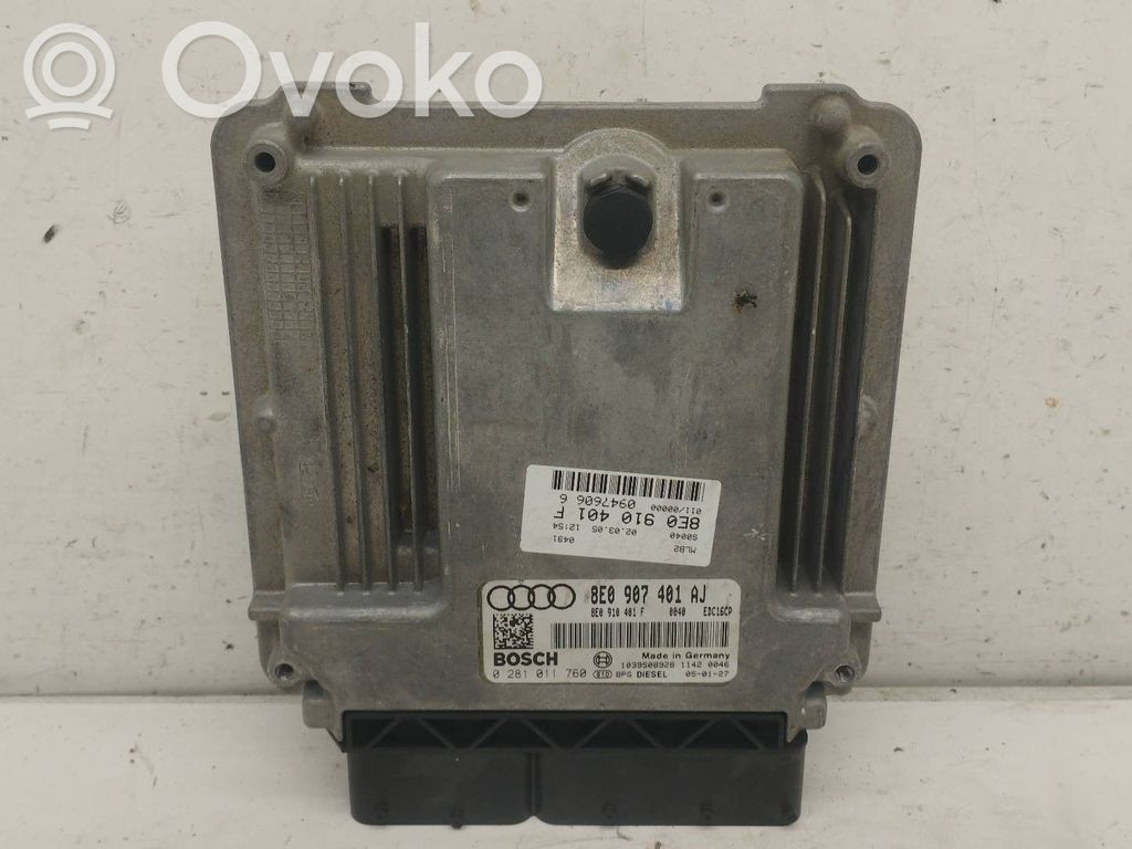 Audi A4 S4 B6 8E 8H Unidad de control/módulo del motor 