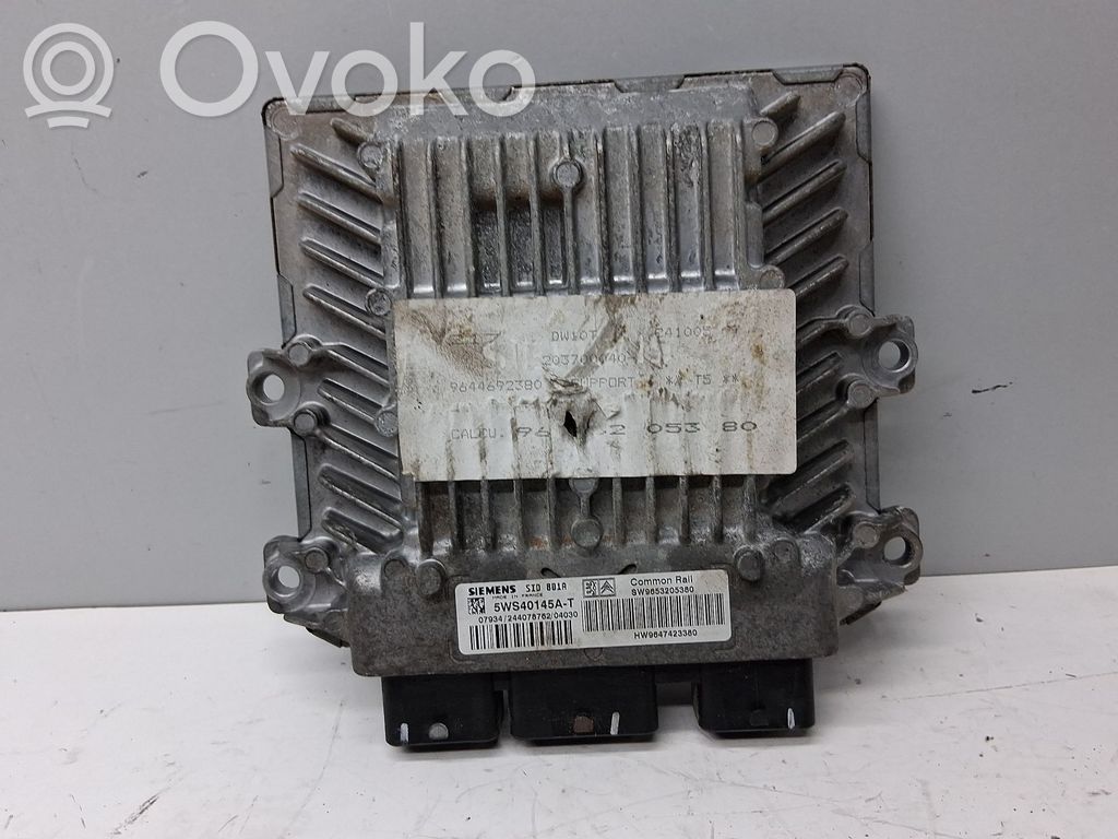 Engine control unit/module   5WS40145AT,9644692380,SW9653205380