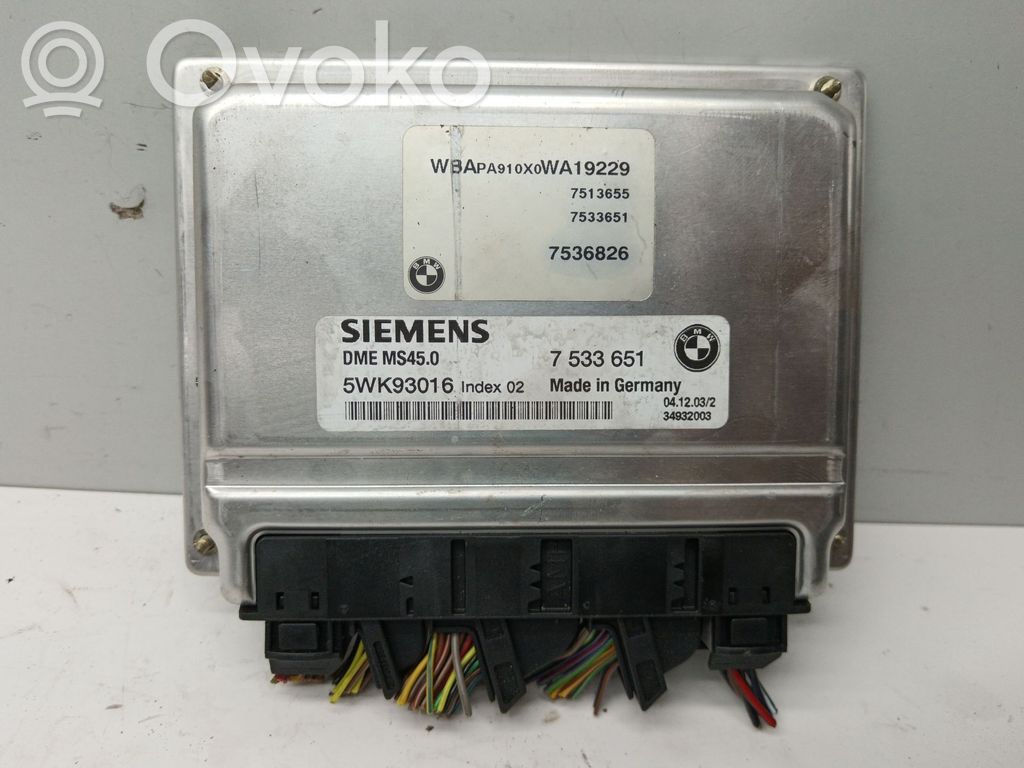 BMW X3 E83 Engine control unit/module 
