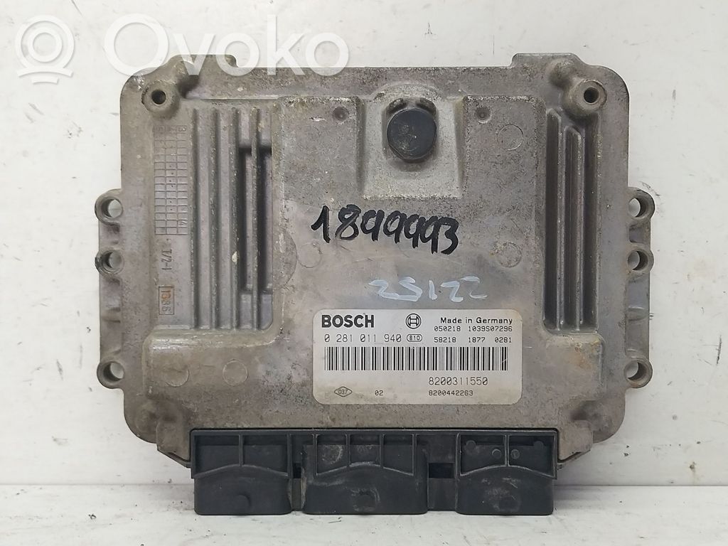 Unidad de control/módulo del motor   0281011940,8200311550