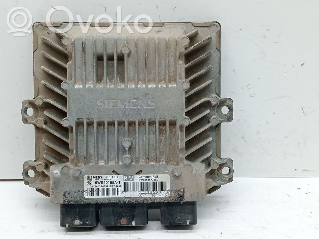 Engine control unit/module   9653577680,5WS40155AT,SW9653577680