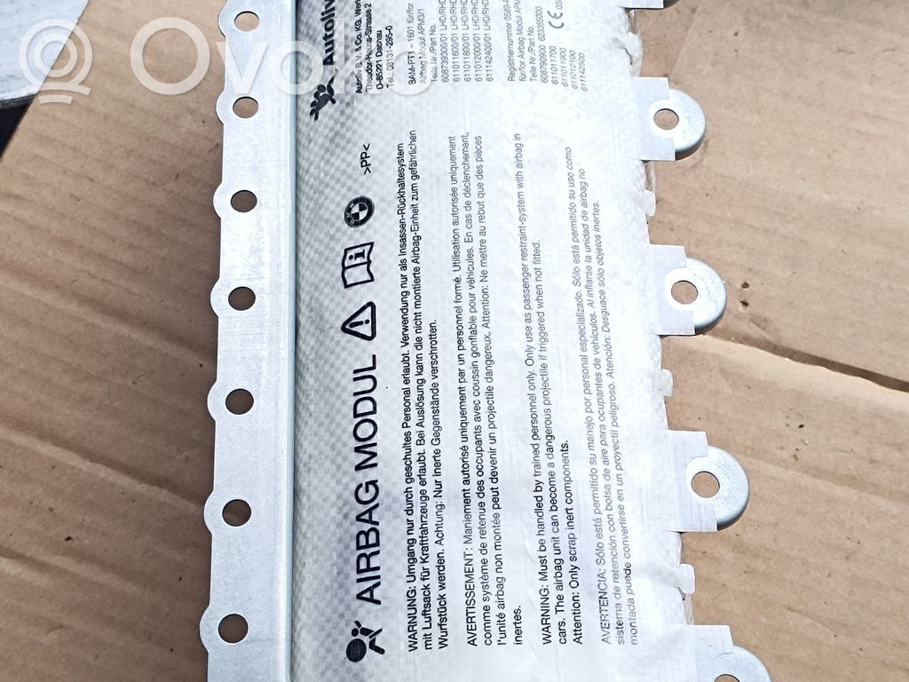 BMW 5 GT F07 Poduszka powietrzna Airbag pasażera 