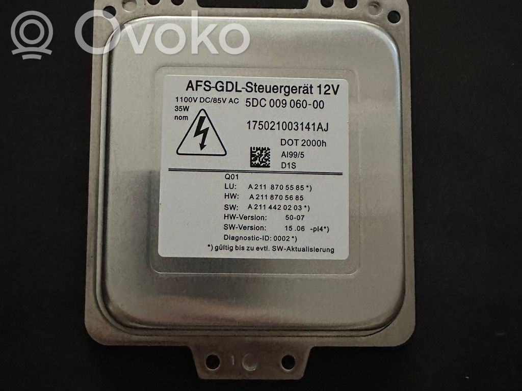 Mercedes-Benz E W211 Module de ballast de phare Xenon 