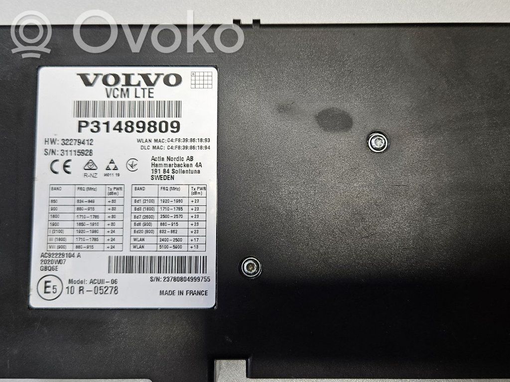 Volvo V60 Other control units/modules 