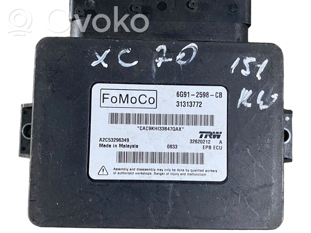 Volvo XC60 Module de commande de frein à main 