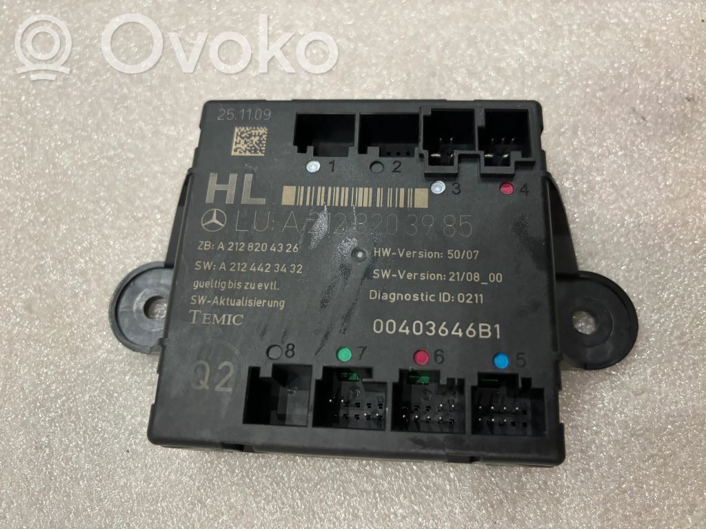 Mercedes-Benz E W212 Door control unit/module 