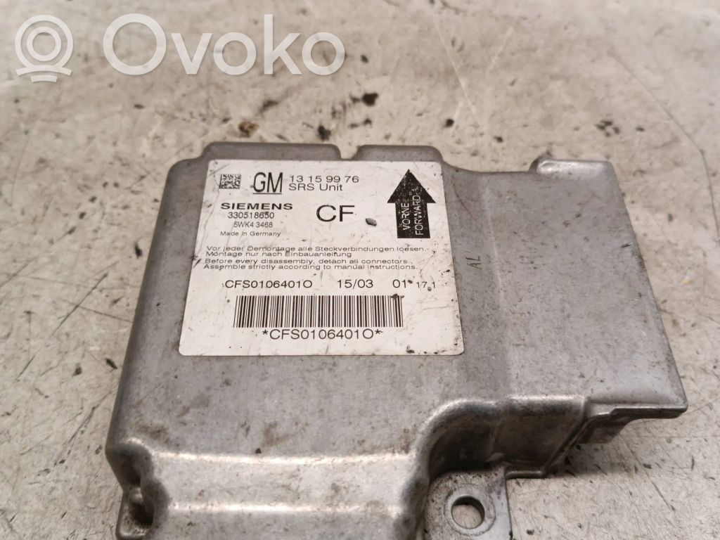 Opel Vectra C Airbag control unit/module 