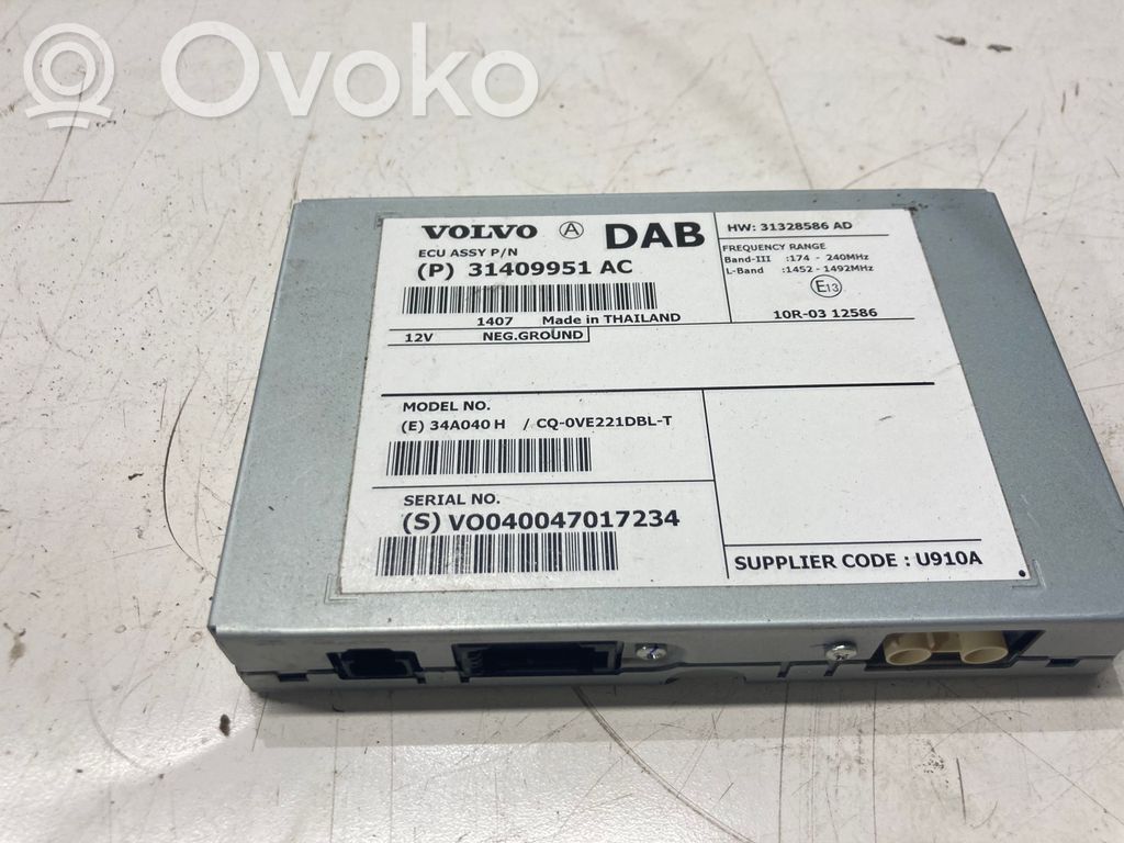 Volvo V60 Amplificateur d'antenne 