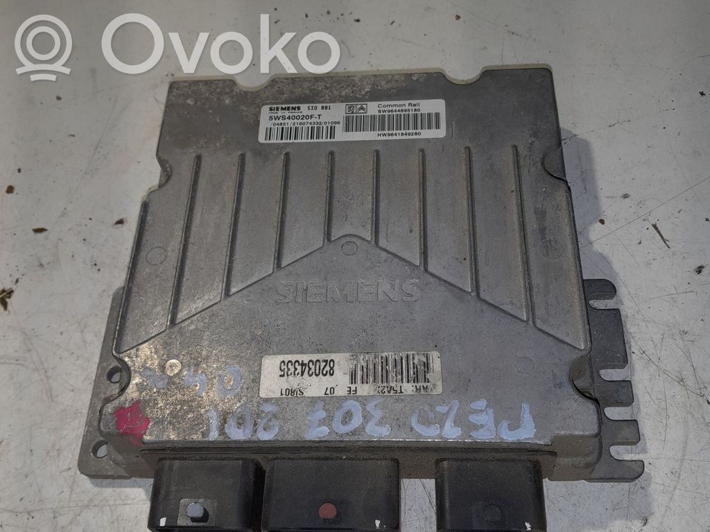 Engine control unit/module   82034335,5WS40020F,SW9644895180