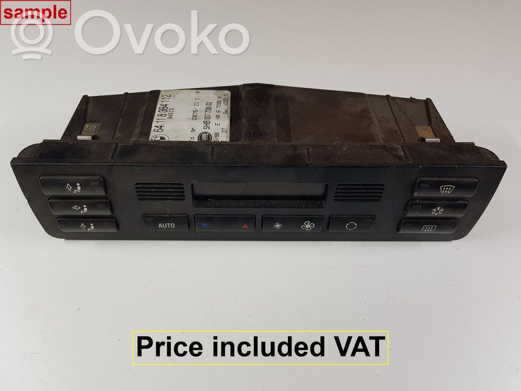 Climate control unit   64116956320,6956320,64118384112,4125795,4127411,6901813,6911013,6919786,6931603,6931605,6939775,6941733,6956320,8362060,8382446,8384112