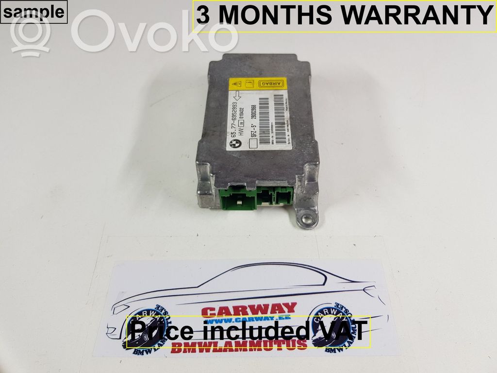 Module de contrôle airbag   65776976465,6976465,65776952993,6935848,6936026,6937692,6939287,6941018,6946400,6952993,6963024,6976465