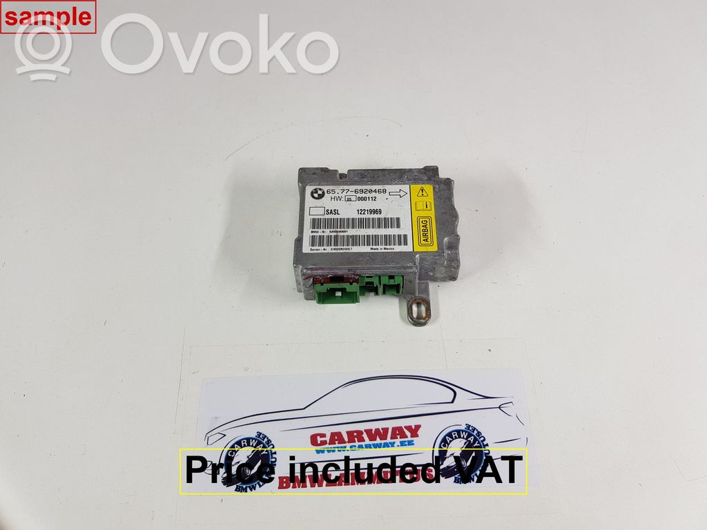 BMW 7 E65 E66 Unidad de control/módulo del Airbag 