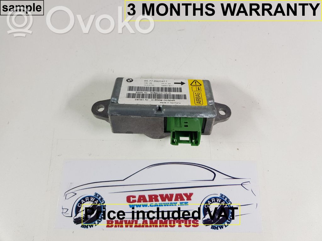 BMW 7 E65 E66 Module de contrôle airbag 
