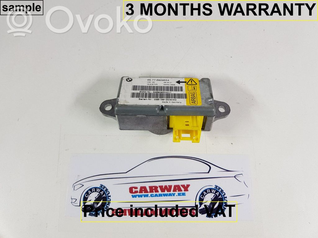 BMW 7 E65 E66 Module de contrôle airbag 