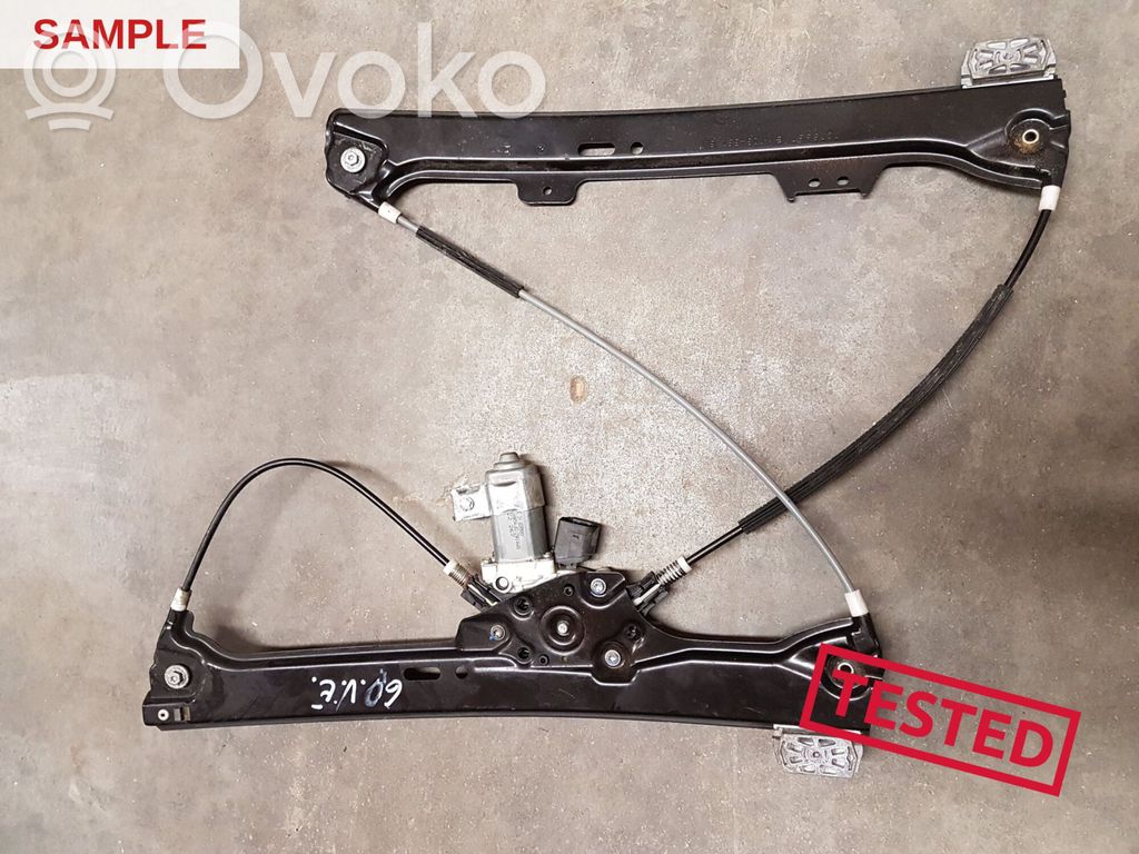 BMW 5 E60 E61 Priekšpusē elektriskā loga pacelšanas mehānisma komplekts 
