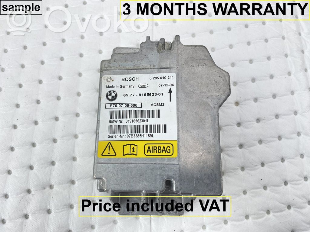Airbag control unit/module   65779240083,9240083,65779165623,9131529,9141776,9154109,9159795,9165623,9171948,9189905,9204849,9214813