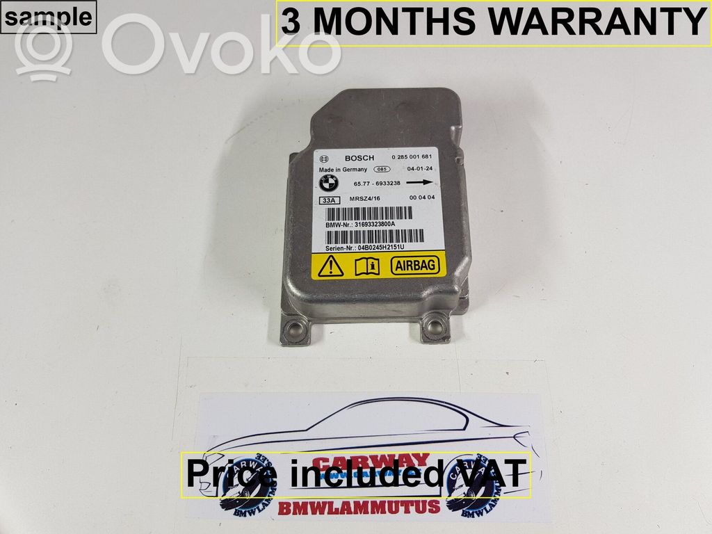 BMW 3 E46 Centralina/modulo airbag 