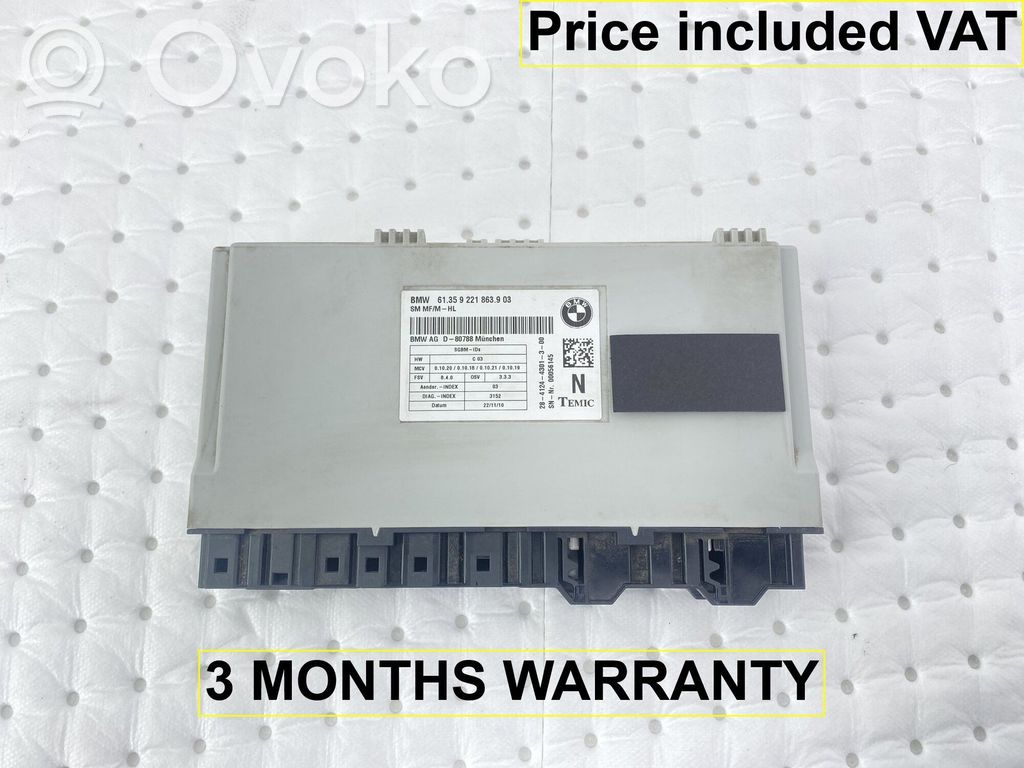 Seat control module   61359264977,9264977,61359221863,9221863,9221864