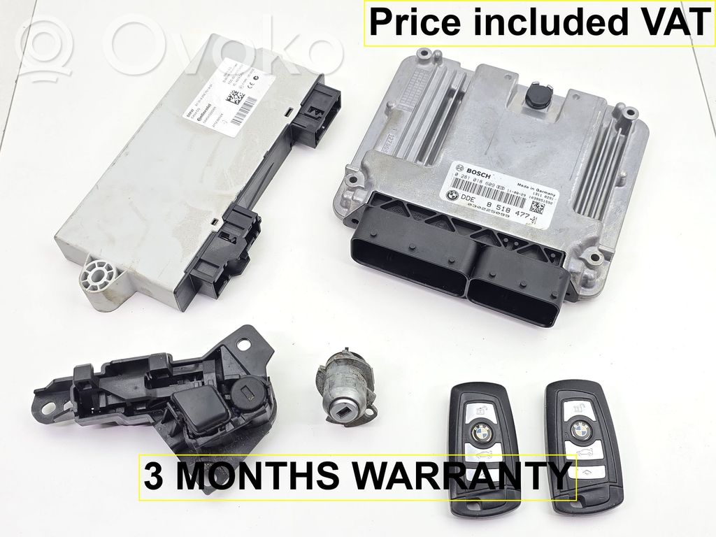 BMW 5 F10 F11 Komputer / Sterownik ECU i komplet kluczy 