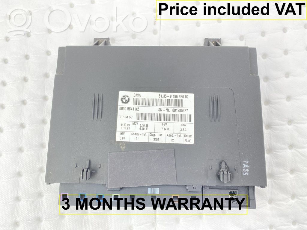 Other control units/modules   61359196936,9196936,9196936,6926358,9134662,9134667,9148265,9221861,9264974
