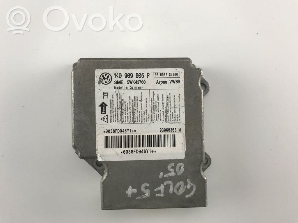 Volkswagen Golf Plus Unitate/modul de comandă airbaguri 
