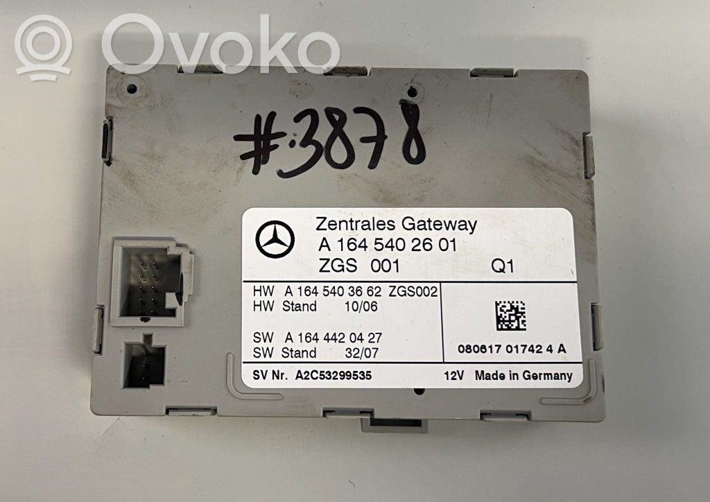 Mercedes-Benz ML W164 Moduł sterowania Gateway 